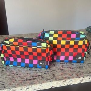 Colorful Checkered Cosmetic Bags